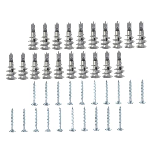 HOMOCONO 50 Sets Wall Anchors Self-Drilling Wall Fixing Screws for Drywall Hooks
