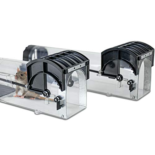 riijk 2 x Trampas Ratones Vivos  - 2 Trampas para Ratones para la Captura Humana de Ratones y Ratas - Ratonera para Amantes de los Animales Cover