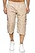 Produktbild EGOMAXX Herren Cargo Shorts Kurze Bermuda Zip Hose 2 Tragevarianten Variable Beinlänge H2261, Farben:Beige-2, Größe:3XL