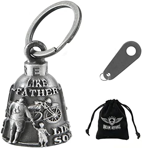 Dream Apparel Motorcycle Bell for Biker US Flag Riding Bell Guardian Bells Motorcycle Accessory or Keychain for Luck, With Bag Gift Box