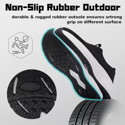 Women's Wide Non-Slip Walking Shoes Lightweight Breathable Sock Sneakers Casual Athletic Tennis Shoes Comfortable Slip On Shoes3