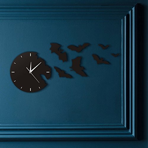 The Geeky Days A Bat Clock From The Escape Clock Bat Silhouette Silent Non Ticking Wall Clock Scary Bat Symbols Home Decor Contemporary Black Wall Watch #TOP4