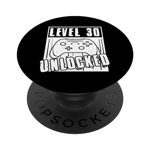 30 cumpleaños hombre nivel 30 desbloqueado 30 años PopSockets PopGrip Intercambiable