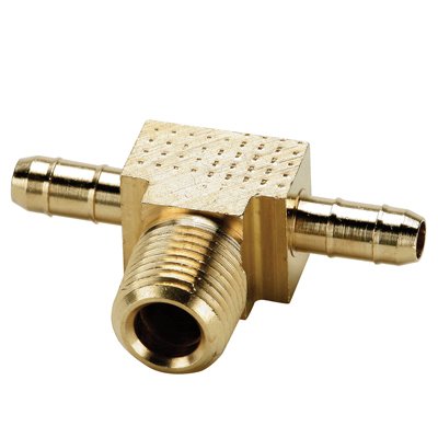 Parker Hannifin 232-4-2 Dubl-Barb Brass Body Male Branch Tee Fitting, 1/4