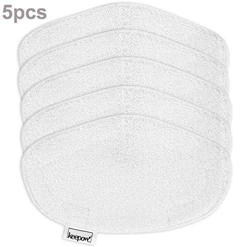 KEEPOW 5 PCS Serpillères Reutilisable pour Vaporetto Brosse Vaporforce,PAEU0332 Vadrouilles de Rechange Lavables pour Polti Vaporetto Brosse Vaporforce