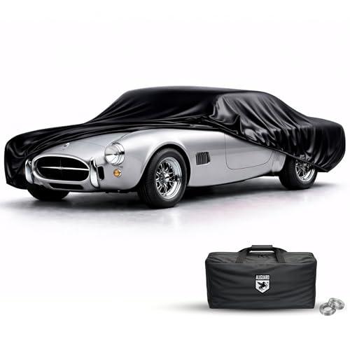 Image of AllGuard Car Cover for AC Cobra Mk I, Mk II, & Mk III (1962-1967), Scratch Resistant Black Satin Shield Indoor Car Cover, Ultra Soft Material, Vehicle Accessories, 10-Year Warranty