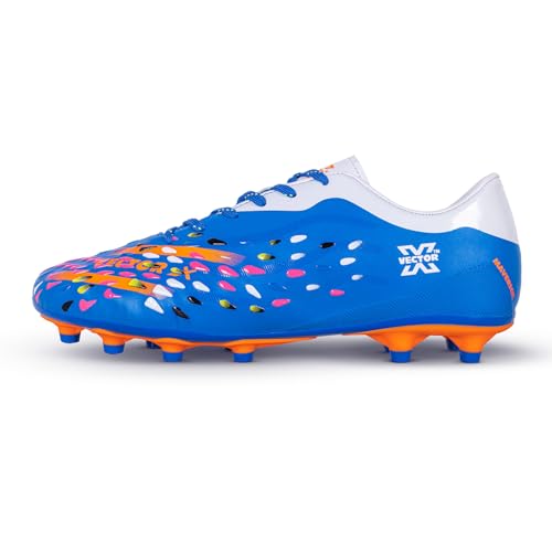 Image of Vector X Men & Boys Football Shoe /Studs|Sports & Athletic Footwear PU Upper with TPU Sole|Lightweight Comfortable & Maximum Grip Soccer Cleats |Multi Ground Shoes for Training & Practice