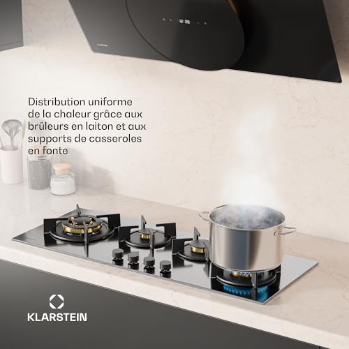 Klarstein Plaque de cuisson gaz 4 brûleurs pour gaz liquide ou naturel Table de cuisson à gaz Allumage électrique - vue 5