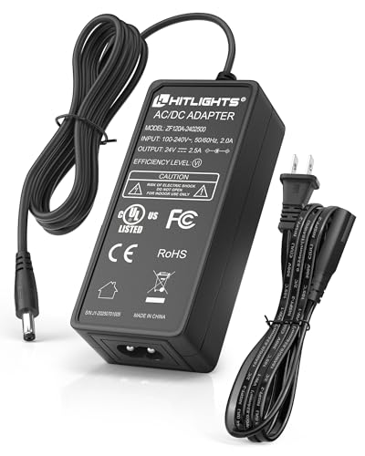 Image of HitLights 24V 60W Power Supply Adapter, UL-Listed 100-240V AC to DC 24V 2.5A, Compatible with 1A /2A /2.5A LED Strip, CCTV and Low Voltage Devices