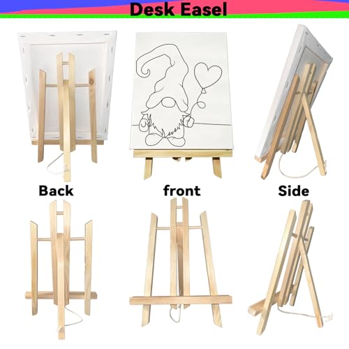 VALLSIP 2 Pack Paint and Sip Canvas Painting Kit Pre Drawn Canvas for Painting for adults Stretched Canvas Couples Games Date Night Anniversary Couple Paint Party Supplies Favor(8x10) - Thumbnail 5