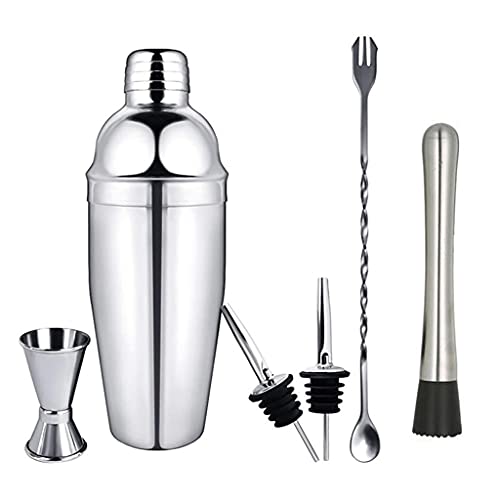 Set de coctelera de acero inoxidable 750 ml 6 piezas miniatura 1