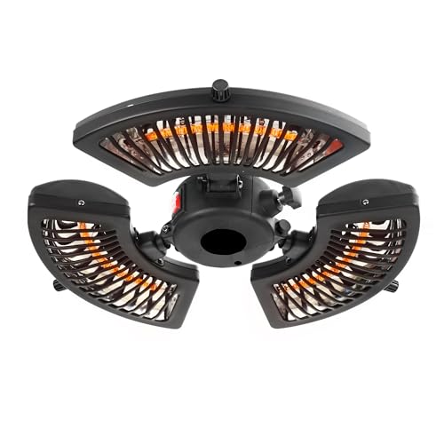 Star Patio Outdoor Heater, Electric Parasol Heater, Umbrella Patio Heater with 3 Heat Levels, 1500W Instant Heating, Tip-Over & Overheat Protection, Infrared Patio Heater, ZHQ2027-P