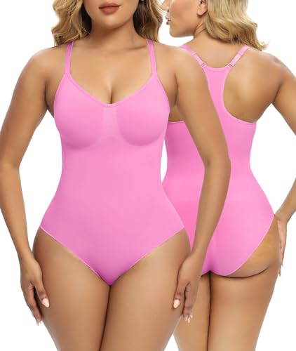 Image of SHAPERX Bodysuit for Women Tummy Control Shapewear Racerback Seamless Body Shaper Tank Top