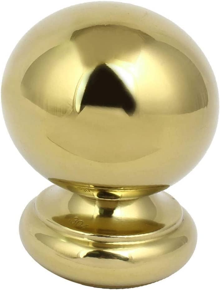EISTEE Fence Post,Stair Newel,Ball Top Cap Newel,New 60mm Ball Featured Top Cap 304 Reliable Efficacy Stainless Steel Gold Tone for Stair Newel Fence Post