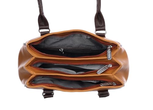 Image of Stylish Women Faux Leather Handbags Medium size 3 Comaprtment Office College Daily use Shoulder bag for Women