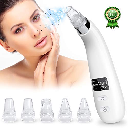 Blackhead Remover Pore Vacuum, 2019 Upgraded Blackhead Facial Pore Cleaner Acne Comedone Extractor, USB Rechargeable Electric Suction Removal Peel Tool, Beauty Device for Men Women Nose Face
