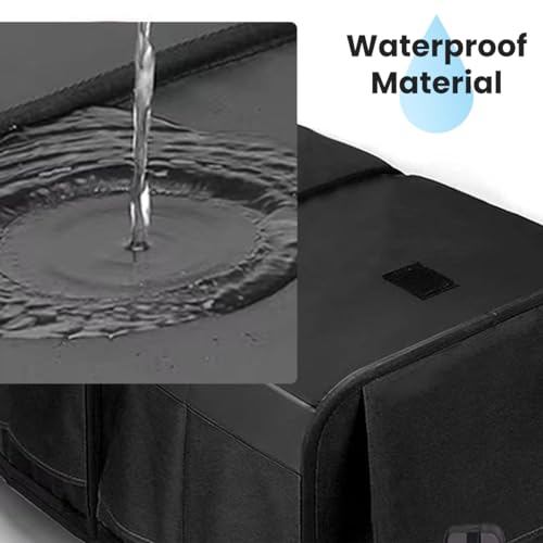 Image of STHIRA Car Boot Organizer, Foldable Trunk Organizer With Multi-Compartments Handles & Waterproof 600D Oxford Polyester Organiser Versatile Storage Box, Office, Outdoor Use, Automobiles, Black