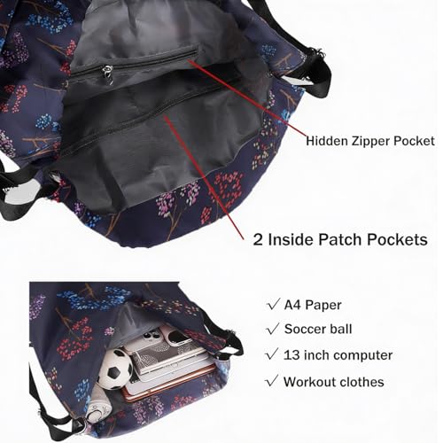 Image of MOCA Drawstring Gym Sports Backpack Lightweight Multipurpose Daypack Travel School College Daily Storage Carry Suitable Men Women Kids Adults Fitness Accessory