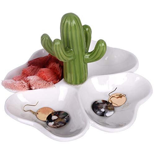 AUTOARK Cactus Ring Holder Four-Leaf Clover Jewelry Tray,Home Decor Accent,Wedding Birthday, AJ-802