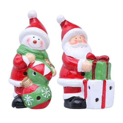 Figurine de Noël lumineuse céramique LED pour décoration de table - 5