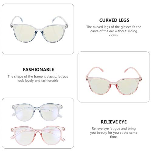 Óculos com bloqueio de luz azul ARTIBETTER 2 peças de óculos redondos e azuis para leitura da fadiga