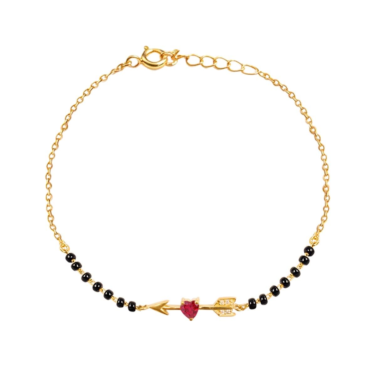 Cupid's Arrow Mangalsutra Bracelet , Unniyarcha 92.5 for Women Pure Silver 925,Sterling Silver Jewellery with Certificate of Authenticity & 925 bracelet for Women Silver. Valentine Gift for Her Girlfriend Wife Women & Girls | With Certificate of Authenticity and 925 Stamp | 6 Months Warranty*-picture-30