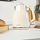 Salter EK5737CRMVDE Retro 1,7-l-Wasserkocher – 3 kW, schnelles Kochen, 360°-Basis, abnehmbarer Kalkfilter, Wasserstandfenster, Anzeigeleuchte, Trockenkochsensor Und Automatische Abschaltung, Creme