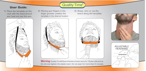 Beard Neckline Guide Lite: Hands-Free, Do-it-yourself Beard Neck Haircut Template, Beard Neckline Lineup image 4