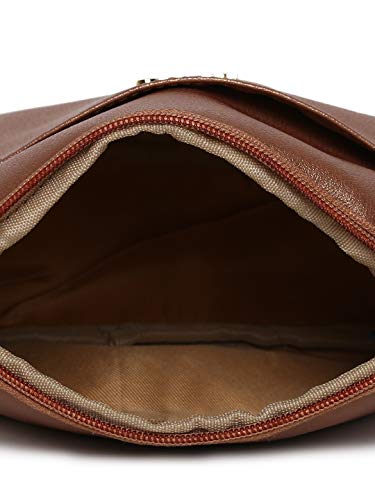 Image of KLEIO Crossbody Bag for Women | Elegant Sling Bag for Girls with Polyester Lining & Zip Closure to Carry Phone, Wallet, Makeup | Suitable for College, Parties & Travel