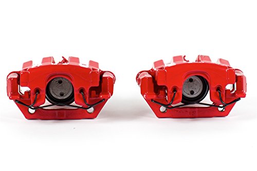 Image of PowerStop Rear Red Powder Coated Brake Caliper Pair for Pontiac Solstice 2006-09 | Saturn Sky 2007-10 - High-Temp Brake Caliper Upgrade, S5050