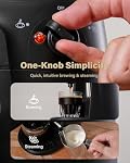 SHARDOR 3.5 Bar Espresso Machine, Compact Expresso Machines à café pour la maison, 4-Cup Espresso Maker avec le lait pour Cappuccino & Latte, Système de chauffage rapide, Facile à utiliser, 800W, noir
