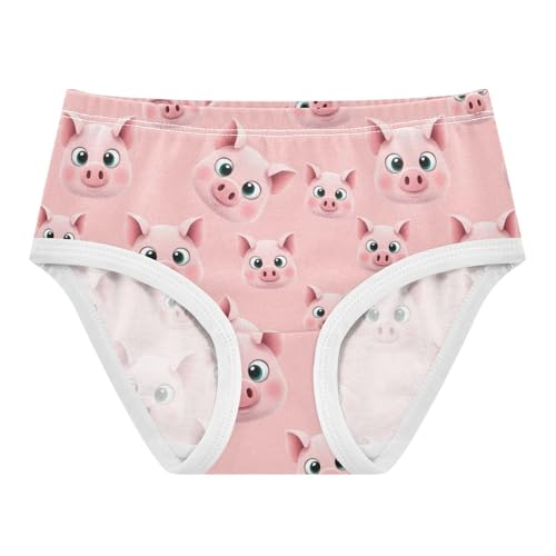 Joisal Girls Underwear Toddlers 2t Cotton Panties Little Girl Durable Briefs Girls Undies Cute Cartoon Pigs Pink