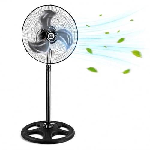 BESCH Ventilador de Pie Potente 90W, 18 Pulgadas con 3...