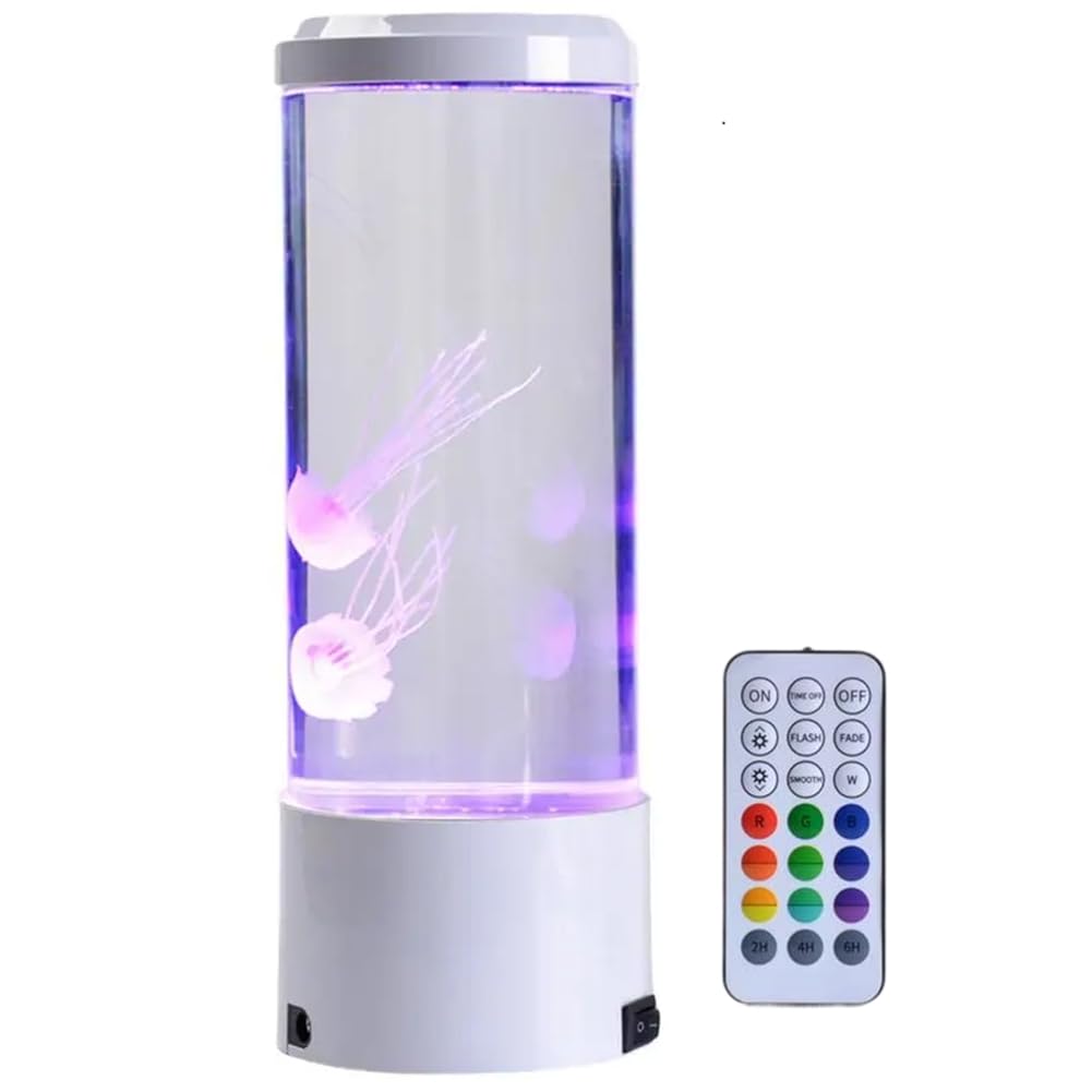 CTRLZS LED Jellyfish Night Light with Remote Control USB Powered Colorful Lighting Modes for Home Desktop Decorative