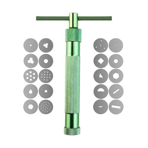 VORCOOL Polymer Clay Extruder Gun Tool with 20 Unique Discs - Durable Aluminium Alloy Sculpture...