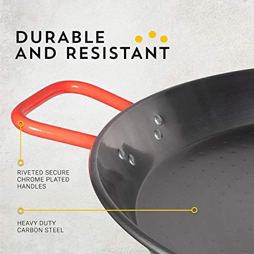 Machika Polished Steel Paella Pan 24 inch (60 cm)