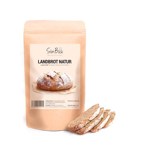SlimBack LOWER-CARB-BROTBACKMISCHUNG - 1er Pack - Keto, vegan & glutenfrei, Eiweiss-Brot-Alternative ohne Soja und Getreide