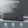 Teclado inalámbrico TECKNET, 2.4G silencioso de tamaño completo con teclado numérico | Teclas ergonómicas y patas ajustables, compatible con laptop, PC, escritorio, notebook, Windows 11/10/8/7 – Negro 4