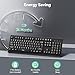TECKNET Wireless Keyboard, 2.4G Silent Full-Size USB Keyboard with Number Pad, Ergonomic Keys & Adjustable Feet, Compatible with Laptop, PC, Desktop, Notebook, Windows 11/10/8/7 –Black
