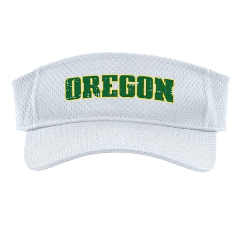 Oregon Men Kids Boys Women Girls Youth Teen Sport Sun Visor, Adult, One Size, White