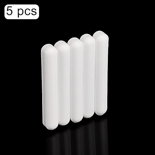 Vista 4 de stonylab Paquete de 5 barras de agitación magnéticas, 1.969 in, recubiertas de PTFE blancas para agitadores magnéticos, perfectas para mezclar
