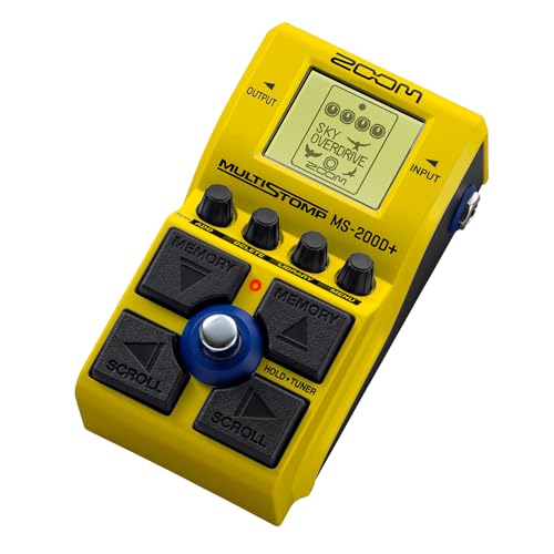 ZOOM ズーム MS-200D+ マルチストンプペダル イエロー 黄色 軽量コンパクトサイズ 200種類歪み搭載 23種類のブースター 60種類のオーバードライブ 51種類のディストーション 44種類のファズ MSシリーズ