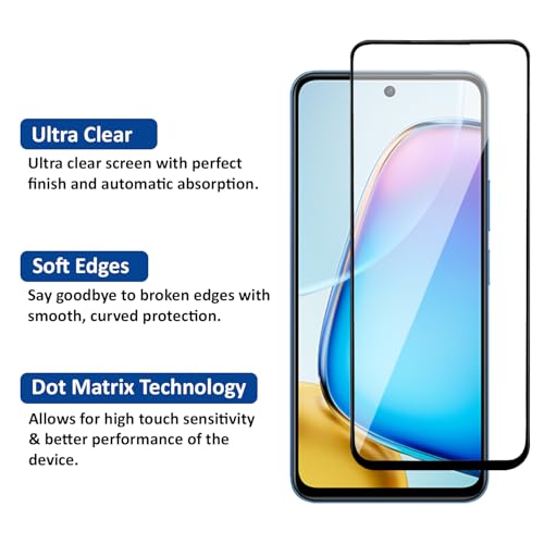 Image of AIBEX Tempered Glass for Oppo A3 Pro 5G / Y58 5G / Y38 5G / T3X / T4X / IQOO Z9X / VIVO Y29 5G / REALME 14X / Y39 5G /Y19S| Water Resistant | Edge-to-Edge Full Screen Protector | Bubble-Free Installation