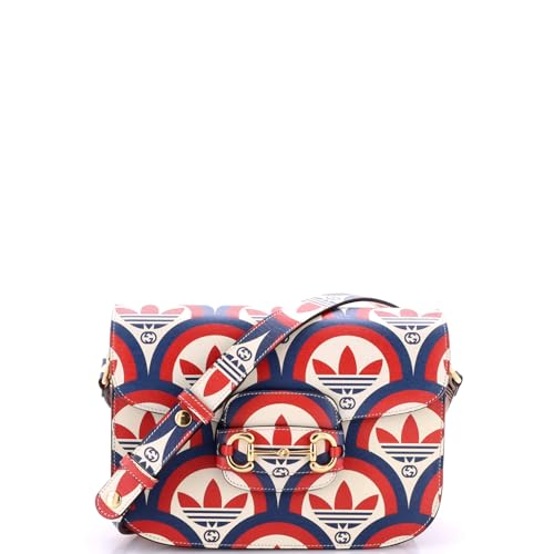 Pre-Loved x Adidas Horsebit 1955 Shoulder Bag Printed Leather Small, Print