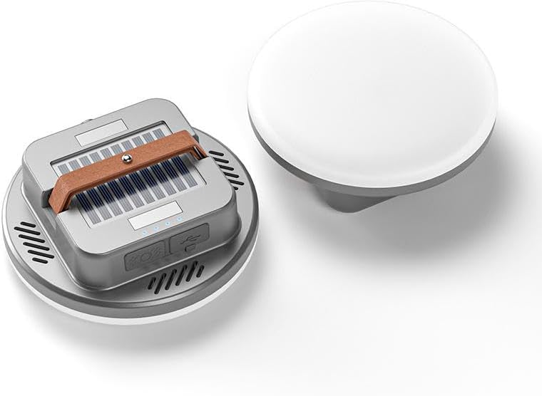 Long-Lasting Rechargeable LED Lamp Outdoor Camping IP54 Home Hanging Canopy Tent ABS Body Canvas 2700K Warm White 1-Year