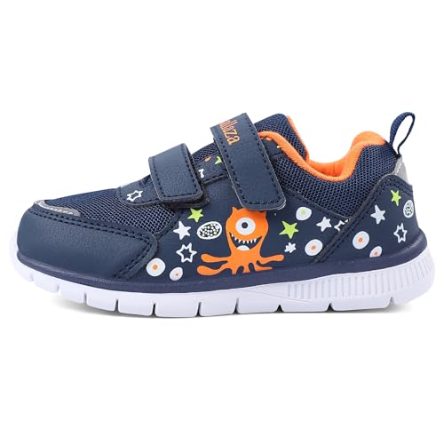 Toddler Kid Spider Design Sneakers with Non-Slip Sole, Breathable Mesh, and Hook-and-Loop Closure