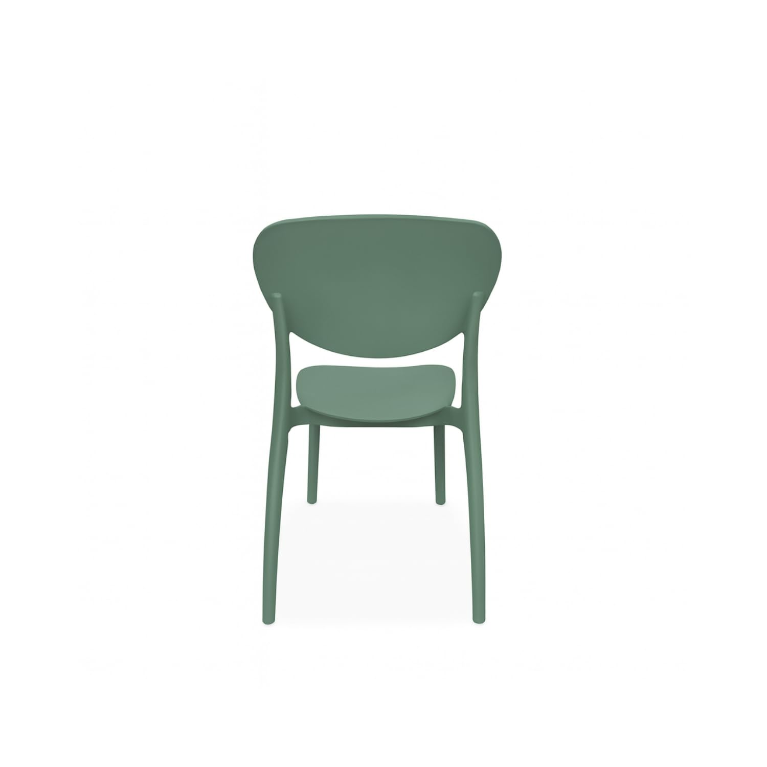 Sedia Verde Oliva Polipropilene Set da 4 Impilabili Design Ergonomico Minimalista Dimensioni 79 x 54,5 x 46 cm Interno Esterno Casa Ufficio Bar Ristorante
