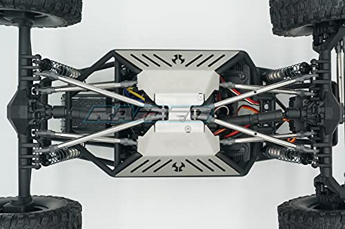 Image of Stainless Steel Center Skid Plate Panel Gear Box Protector Guard for 1 /10 Capra UTB 1.9 Unlimited Trail Buggy