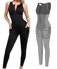 Black Sleeveless Exercise Jumpsuits