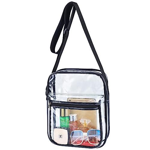 Uspeclare Clear Messenger Bag For Work & Business Travel, Transparent Crossbody Shoulder Bag Gym Clear Bag With Front Pocket And Adjustable Strap For Women, Men (Large ) #TOP8